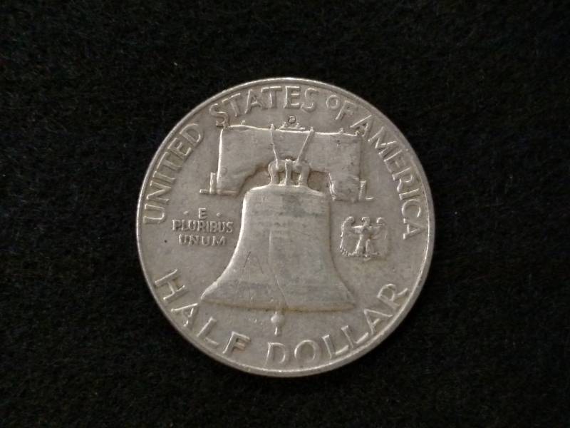 lot 71 image: 1954 D Franklin Silver Half Dollar...
