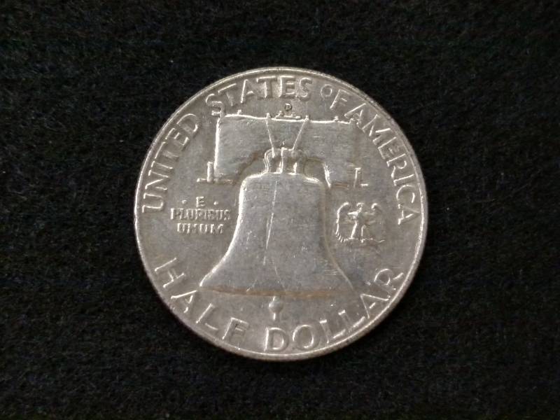 lot 76 image: 1960 D Franklin Silver Half Dollar...