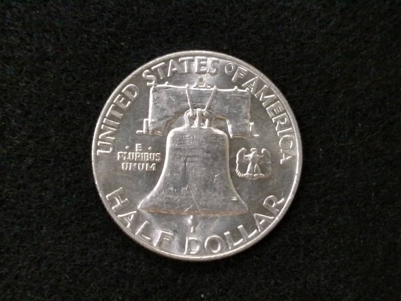 lot 79 image: 1963 D Franklin Silver Half Dollar...