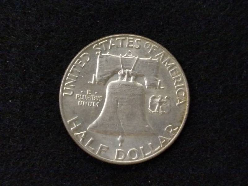 lot 80 image: 1963 D Franklin Silver Half Dollar...