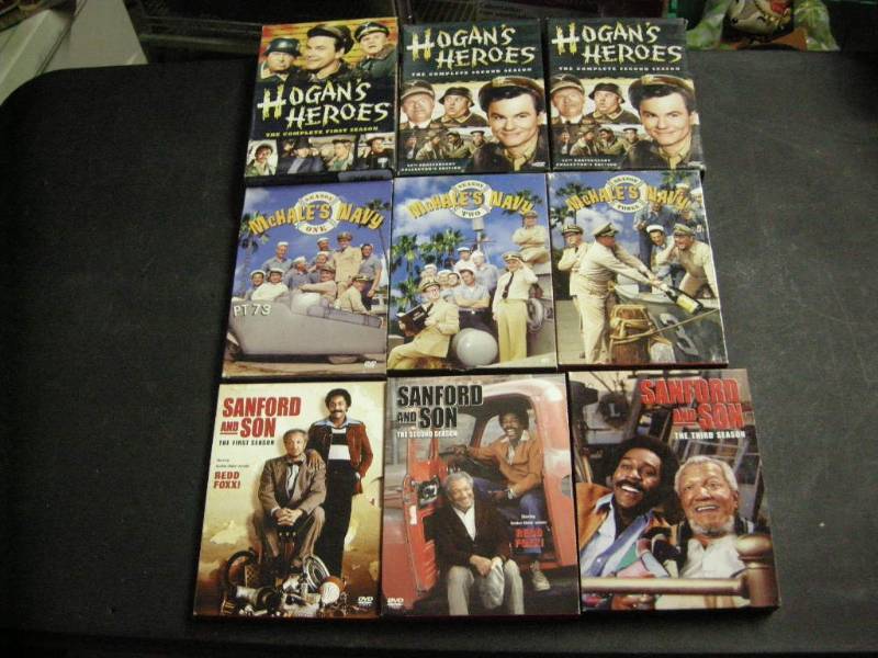 lot 56 image: Vintage Hogans Heros, McHales Navy, Sanford & Son DVD Series Sets