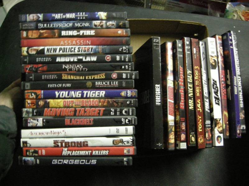 lot 61 image: Martial Arts DVDS, Jackie Chan, Bruce Lee, etc
