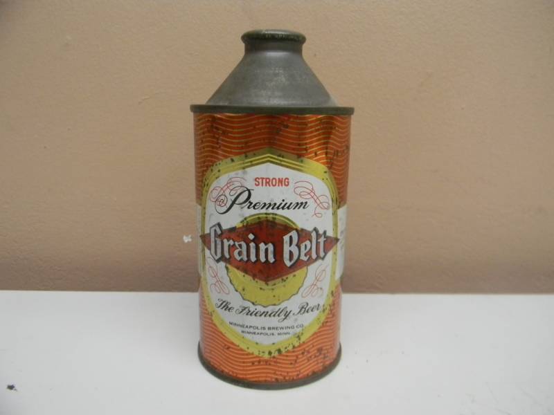 lot 21 image: VINTAGE RARE GRAIN BELT BEER CONE TOP BEER CAN STRONG PREMIUM - THE FRIENDLY BEER - SEE PICTURES
