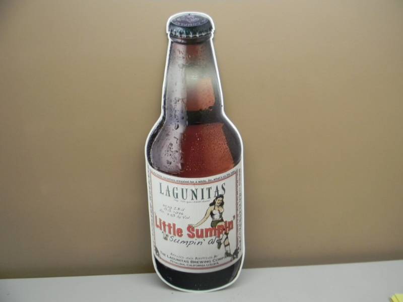 lot 51 image: HARD TO FIND LAGUNITAS BREWING COMPANY LITTLE STUMIN SUMPIN ALE TIN SIGN - APPROX 11 BY 30 - SEE PICTURES