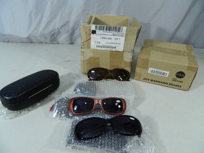 lot 83 image: 2 New Sets of Joy Mangano Shades and Cases
