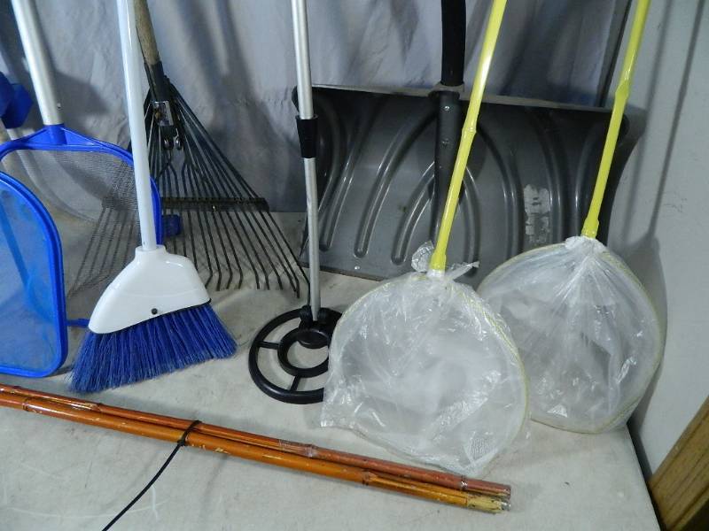 lot 99 image: Pool Ladder, Metal Detector, Shovel, Etc