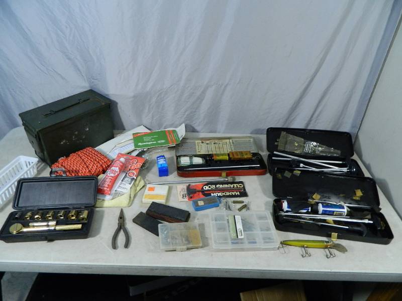 lot 102 image: Gun Cleaning Supplies, Tools, Etc