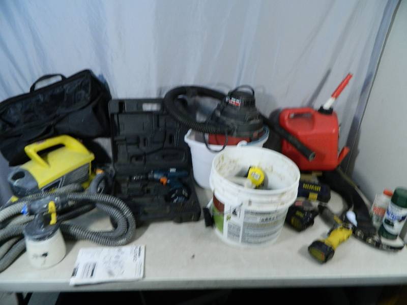 lot 106 image: Power Tools, Shop Vac, Hardware, and More