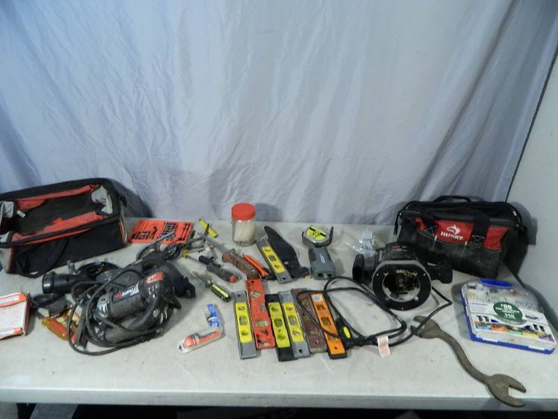 lot 128 image: Router, Rotozip, Hand Tools, Etc