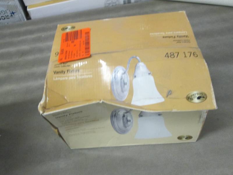 lot 224 image: Hampton Bay 1 Light Chrome Wall Sco...