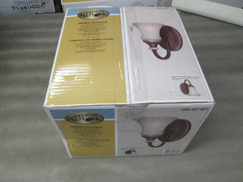 lot 233 image: Hampton Bay Reims 1 Light Sconce Re...