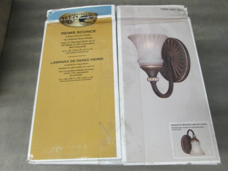 lot 242 image: Hampton Bay Reims 1 Light Sconce Re...