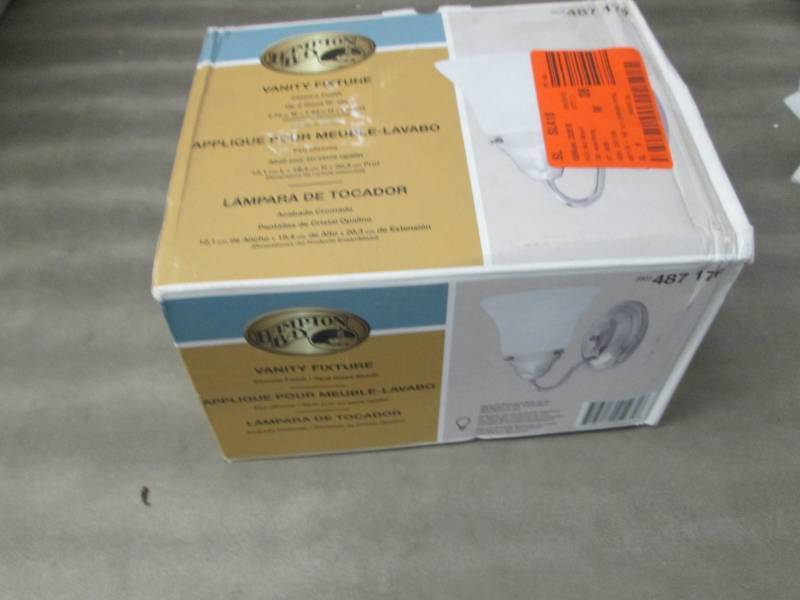 lot 259 image: Hampton Bay 1 Light Chrome Wall Sco...