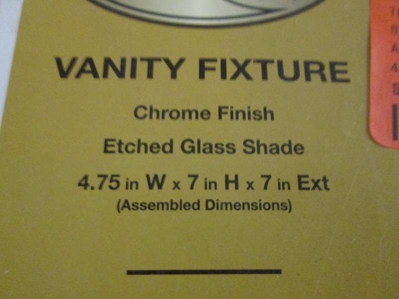 lot 280 image: Hampton Bay 1-Light Chrome Bath Lig...