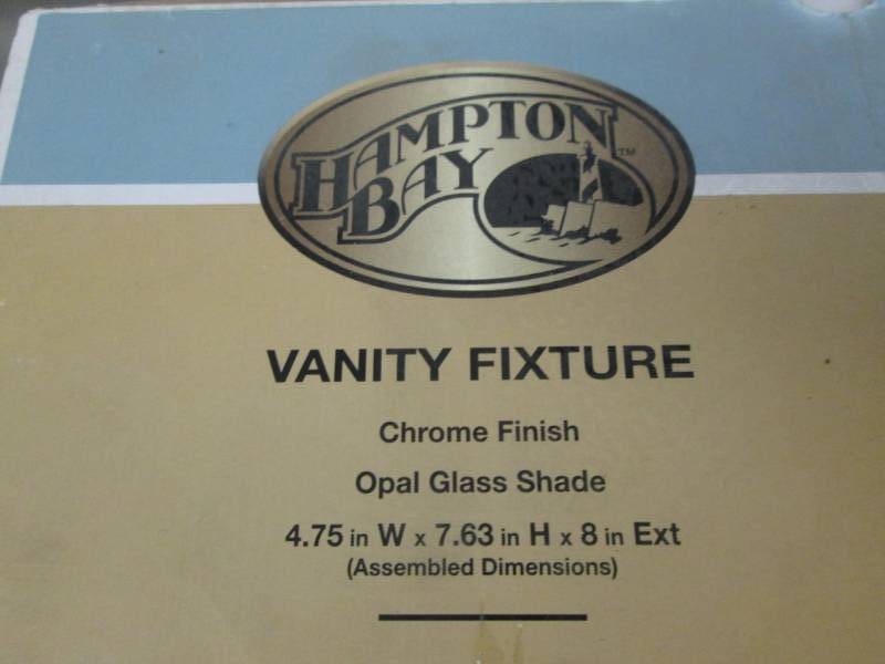 lot 17 image: Hampton Bay 1 Light Vanity Fixture ...