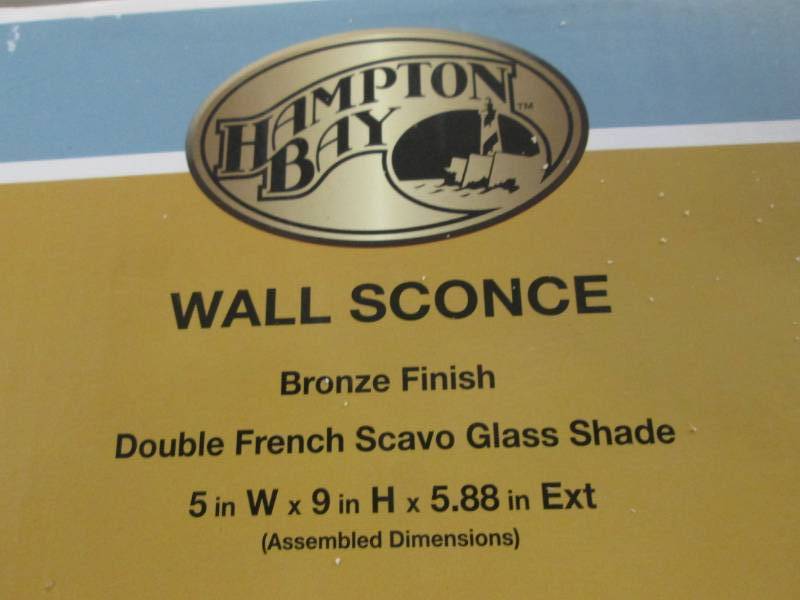 lot 35 image: Hampton Bay 1-Light Bronze Vanity L...