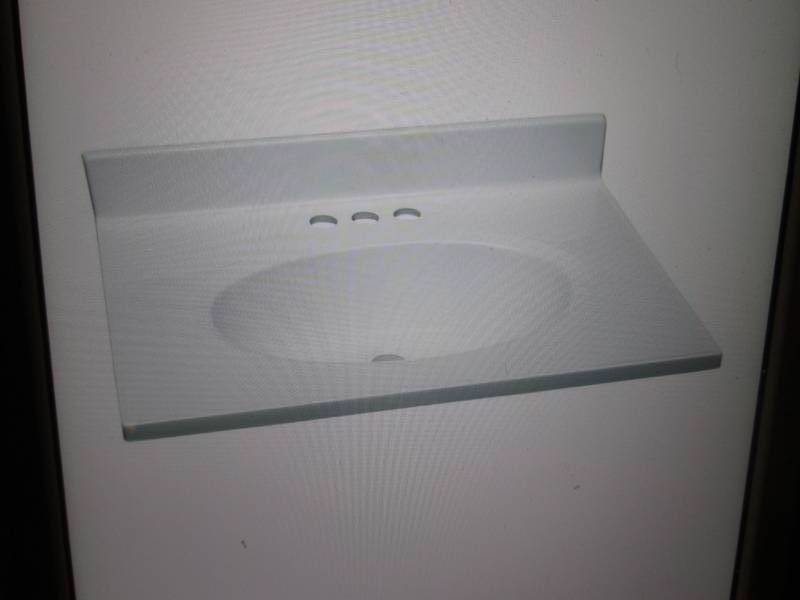 lot 3 image: Design House 25 Cultured Marble Va...