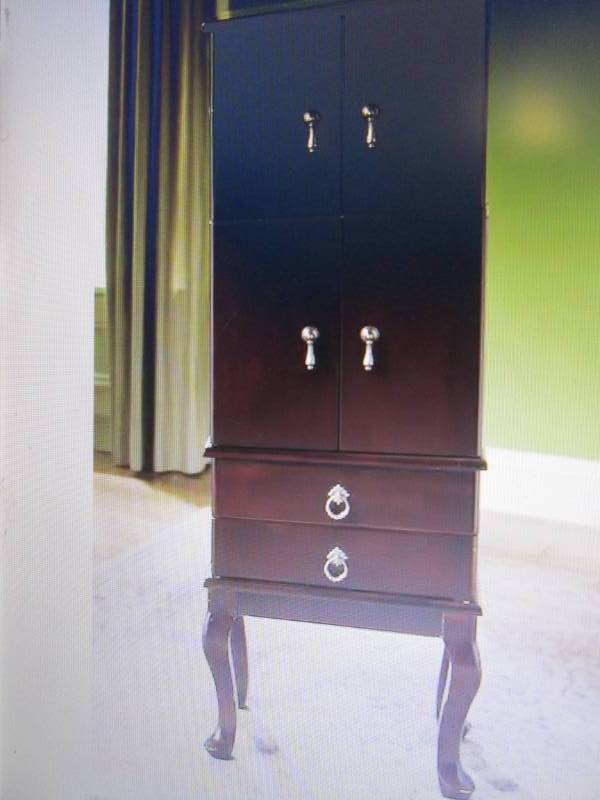 lot 11 image: Camille Jewelry Armoire open box Re...