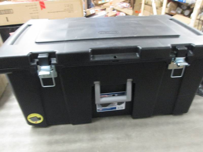 lot 252 image: Black Sterilite Footlocker 31.14x1...