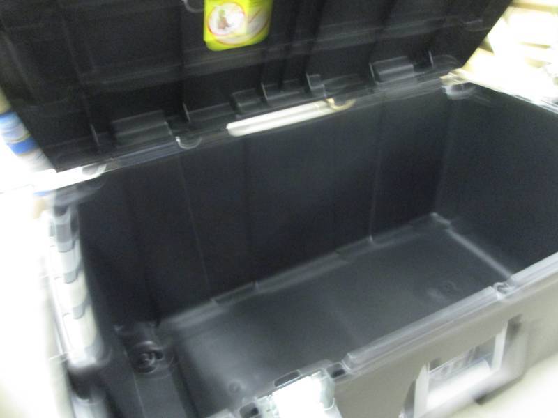 lot 255 image: Black Sterilite Footlocker 31.14x1...