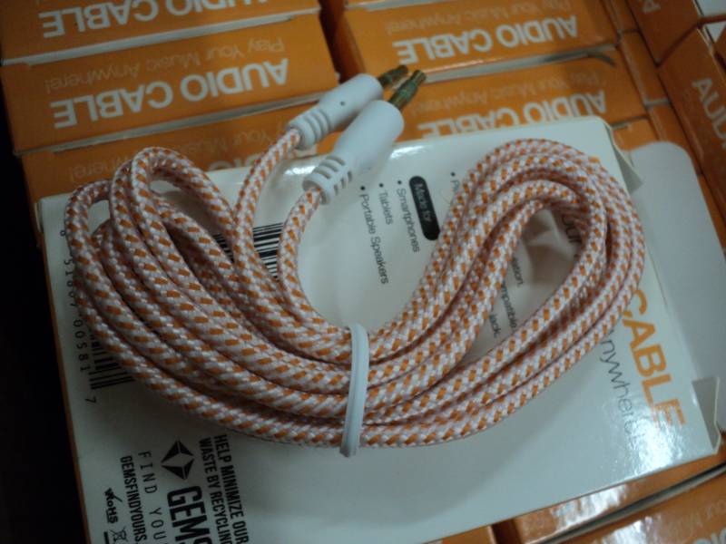 Case of 48 Bright Orange Audio Cabl...
