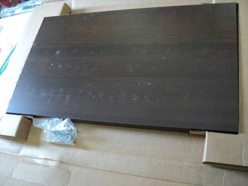 2 Dark wood Shelves 14 x 24...