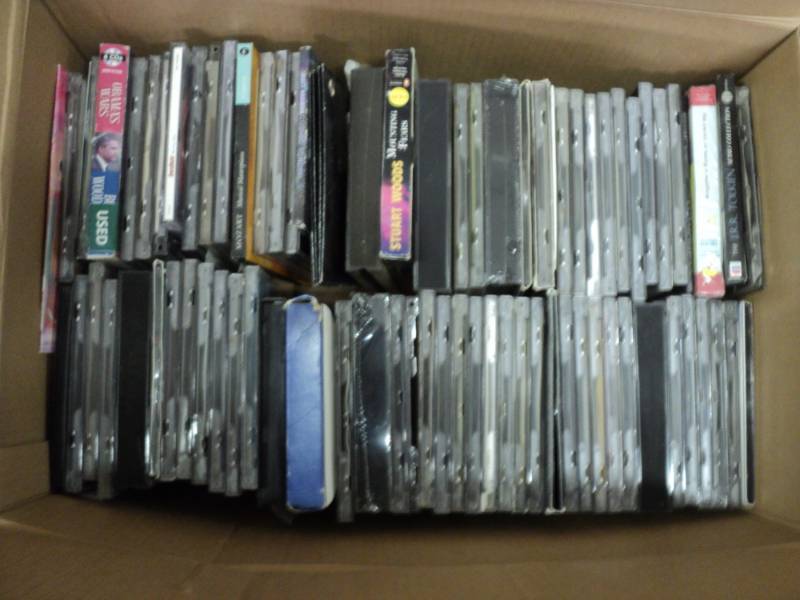 Box of 100 CDs and Audio Books...