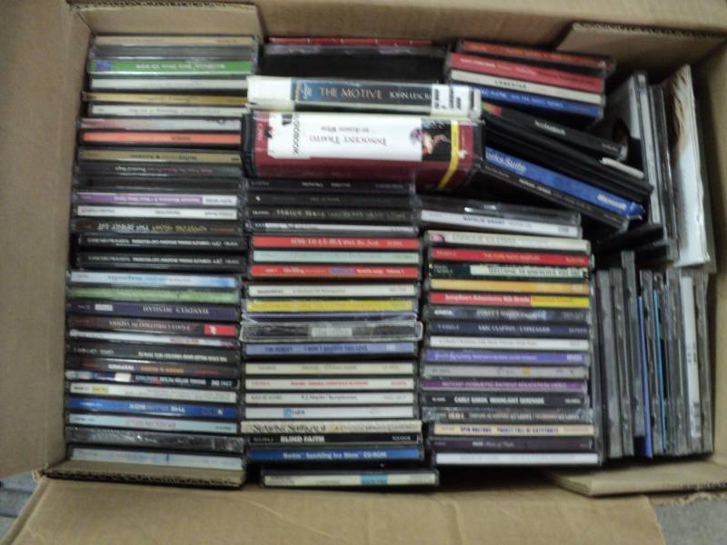 Box of 100 CDs and Audio Books...