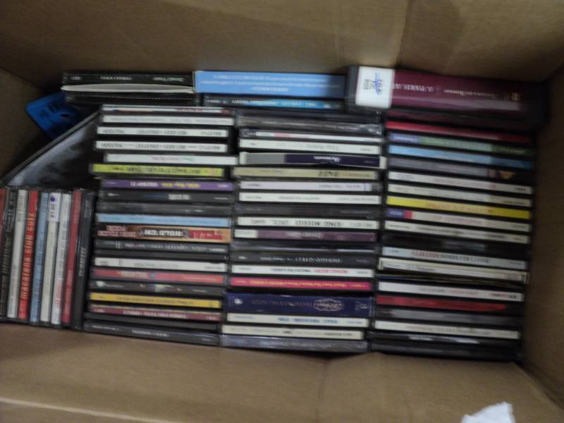 Box of 130 CDs and Audio Books...