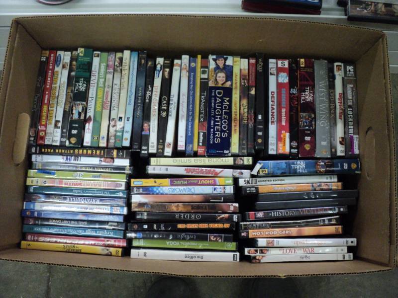 Box of 155 DVDs...
