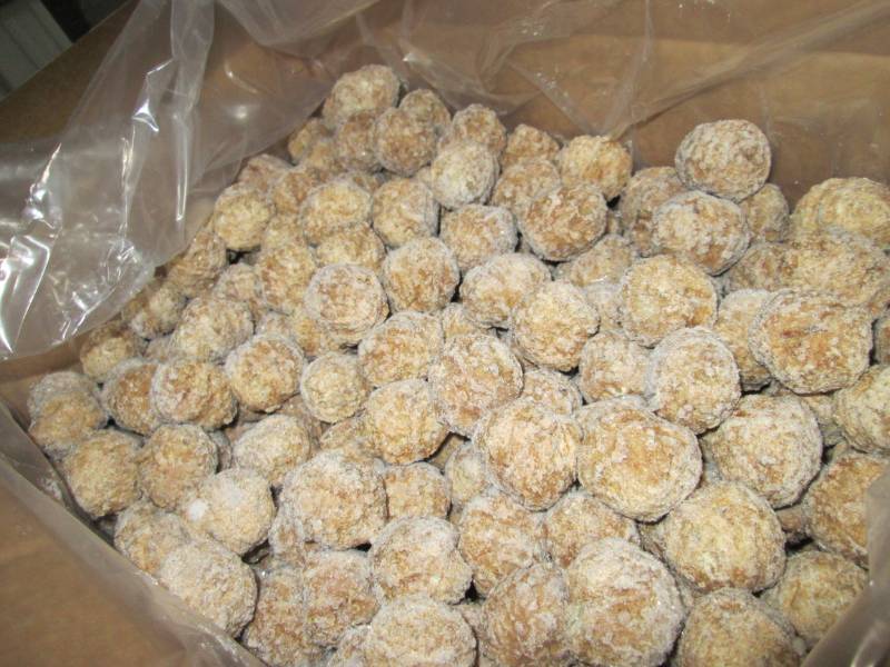 25 Pound Case of Beef Meatballs, pre cooked, dated Dec. 2019