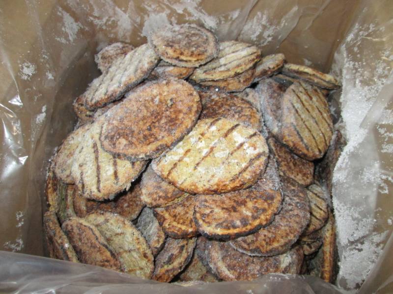 15 Pound Case of Beef Patties, pre cooked, dated Dec. 2019