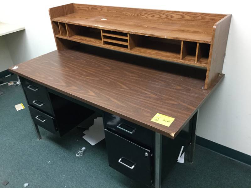 lot 2 image: Office Desk , Counter Top, Wall Shelves