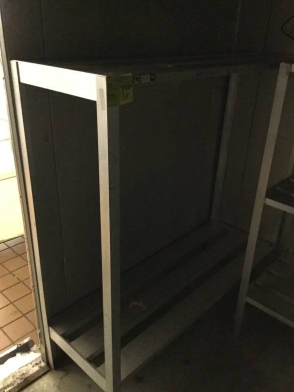 lot 104 image: 3 Aluminum Shelving Unit
