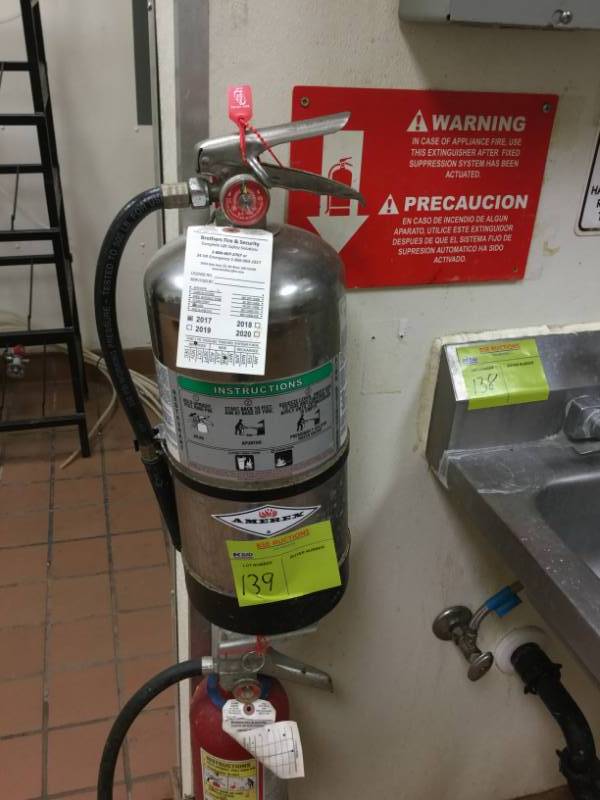 lot 139 image: K Series Fire Extinguisher