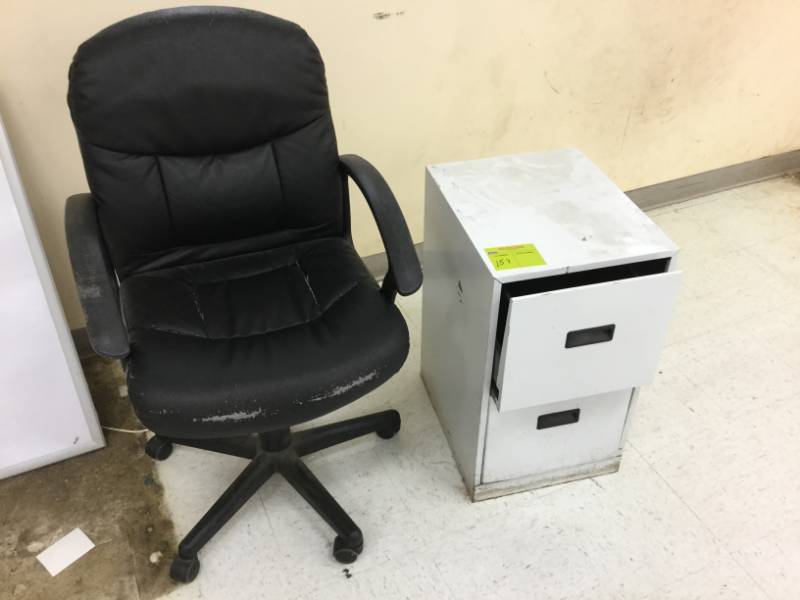 lot 157 image: File and chair
