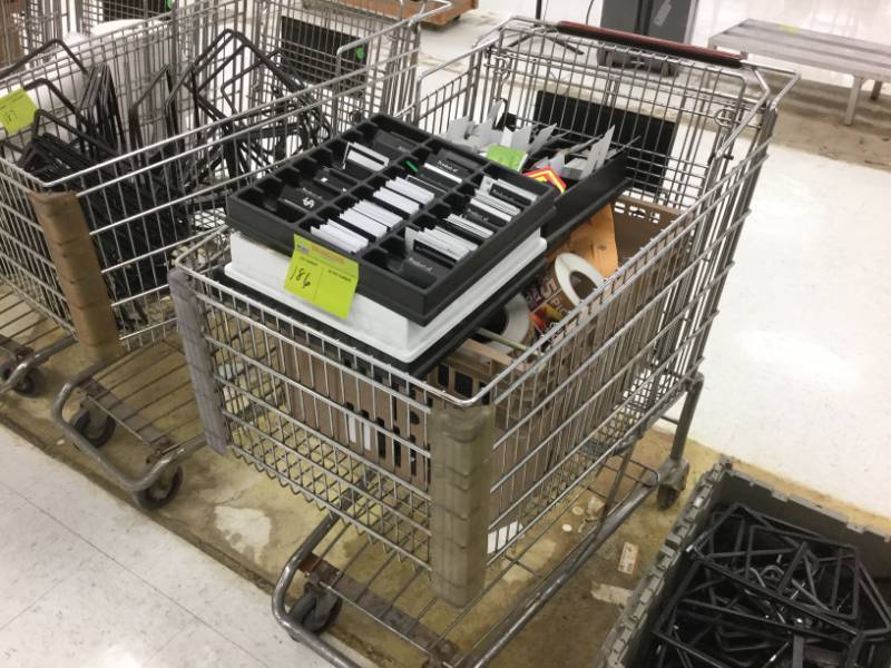 lot 186 image: Cart of Misc Supplies