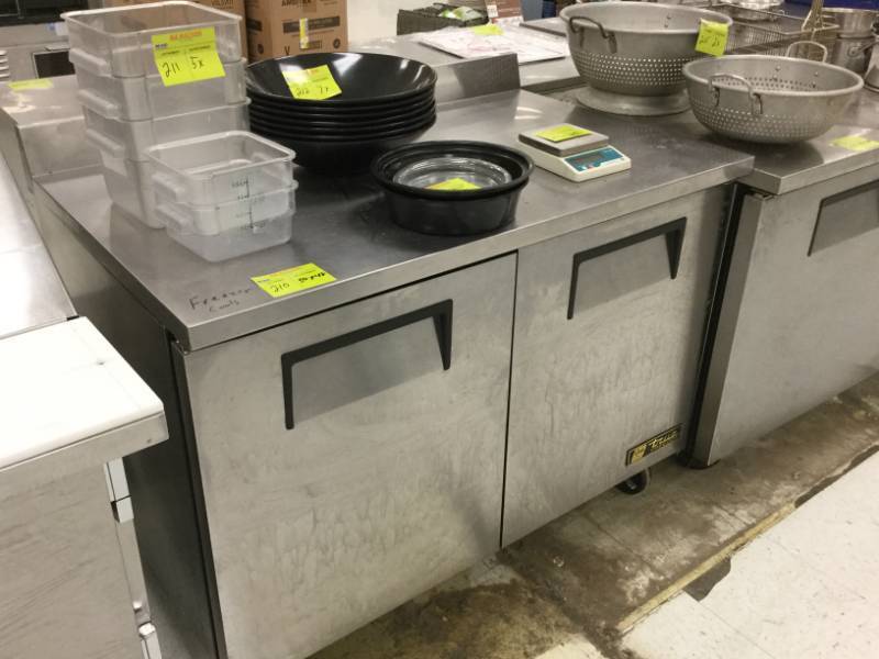 lot 210 image: TrueTWT-48F 2 Door Work Top Freezer