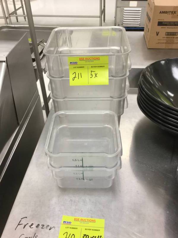 lot 211 image: Plastic Bins