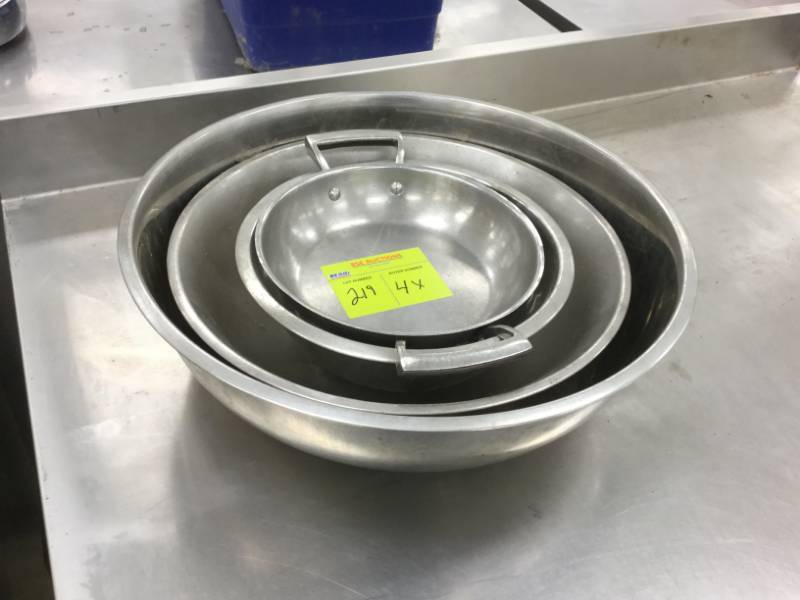 lot 219 image: Stainless Bowls