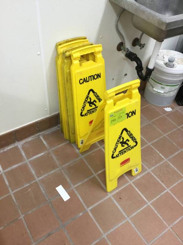 lot 348 image: Floor Caution Signs