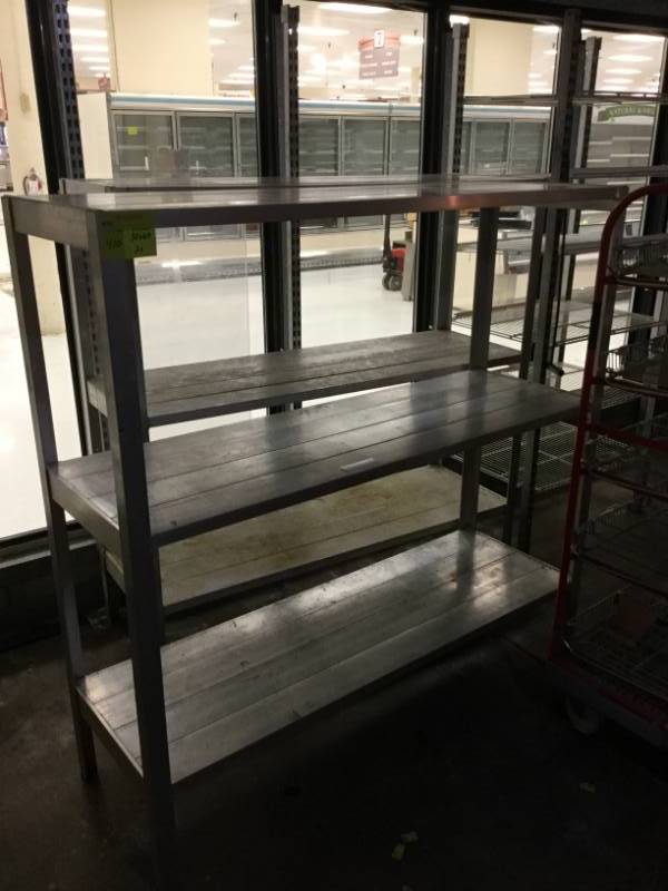 lot 410 image: Aluminum Storage Racks