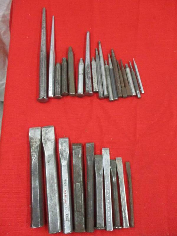 lot 30 image: Various Punches and Chisels