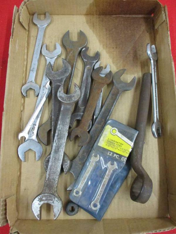 lot 36 image: Box of open end wrenches