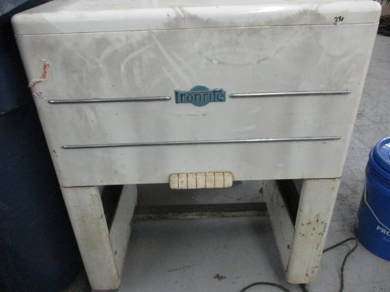 lot 50 image: Large Commercial Sheet Machine Ironrite They said it works but I think it needs a new motor looks good