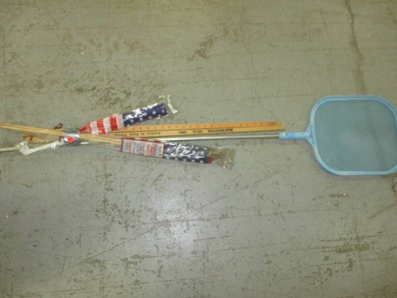 lot 151 image: Flags, Yardsticks, and Pool Sifter
