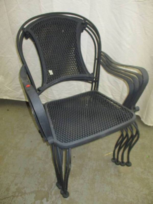 lot 164 image: 4 Heavy Duty Metal Chairs