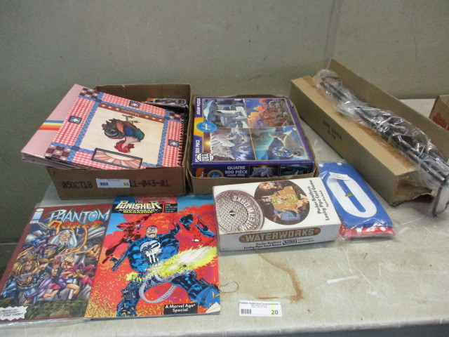 Comics, Collectibles, Score Central display