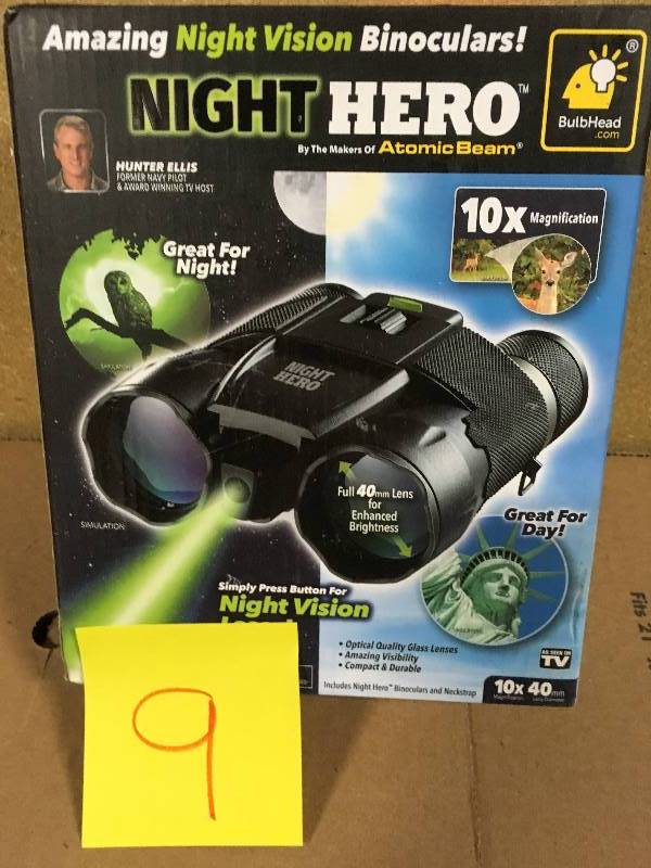 lot 9 image: Night Vision 10x Binoculars  in like new condition