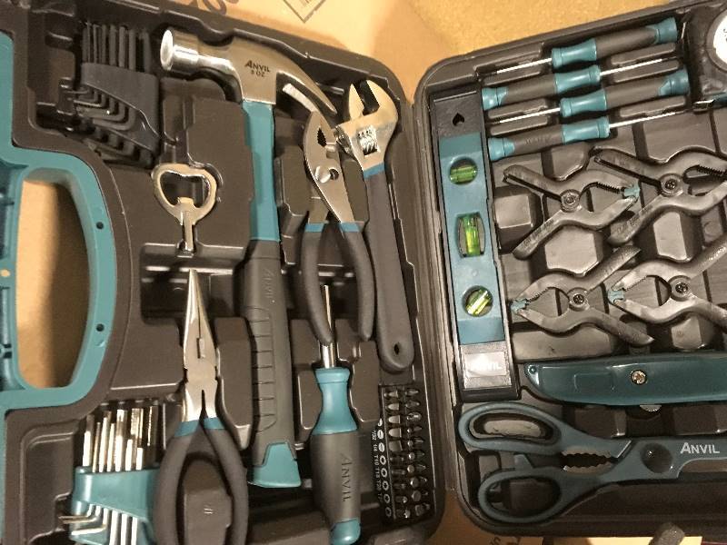 lot 14 image: ANVIL Homeowners Tool Set (76-Piece)  in like new condition